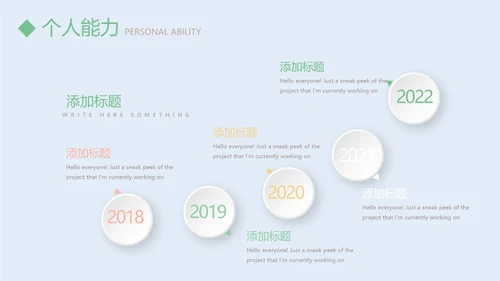 蓝色小清新简约风个人简历自我介绍动态PPT模板
