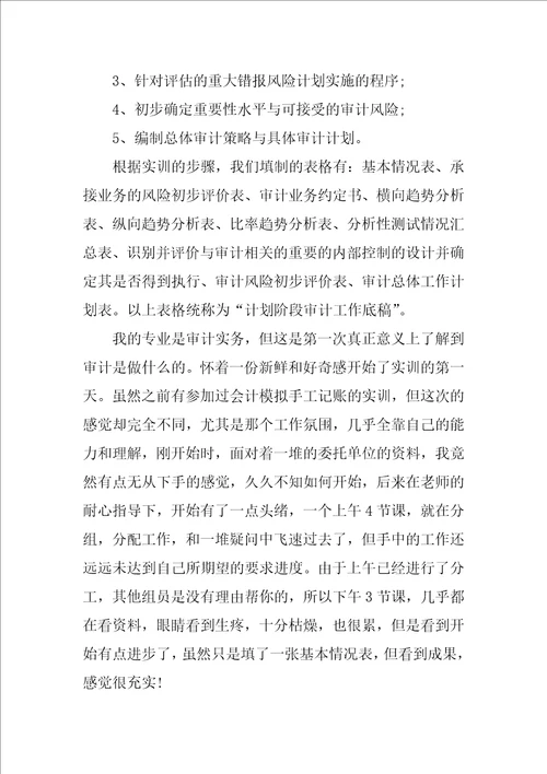 会计与审计实习报告1