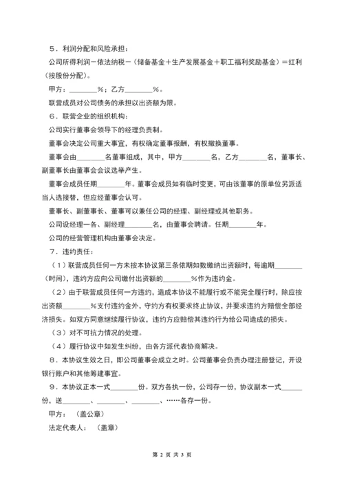 公司联营协议书.docx