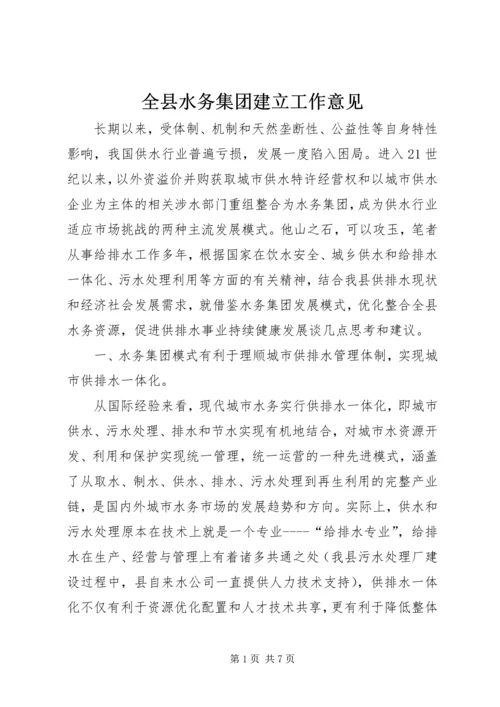 全县水务集团建立工作意见.docx