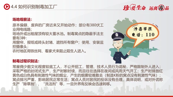 世界禁毒日宣传禁毒知识教学PPT模板