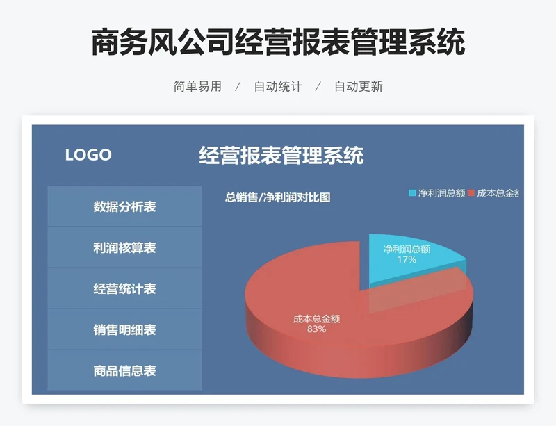 商务风公司经营报表管理系统