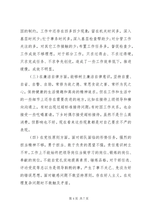 乡镇民主生活会发言材料汇总.docx