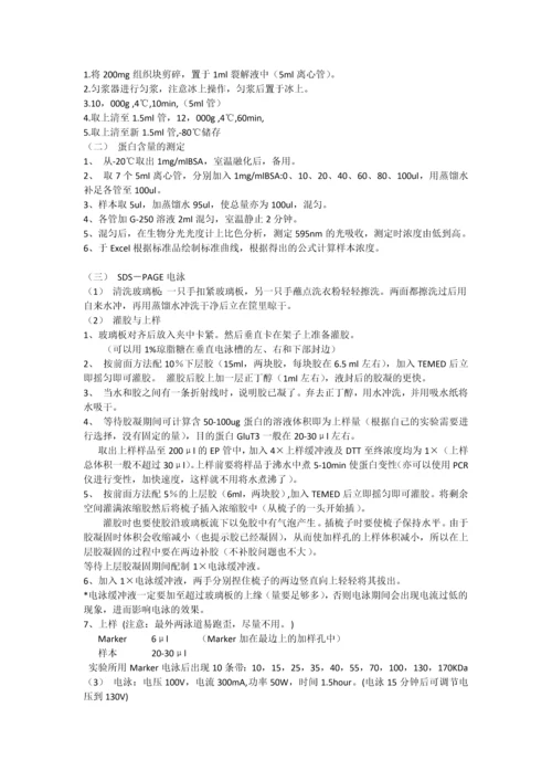 Westernblot试剂配制及操作流程.docx