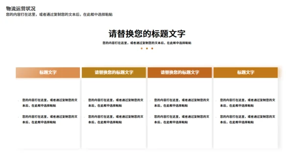 仓储物流运输管理汇报通用PPT模板