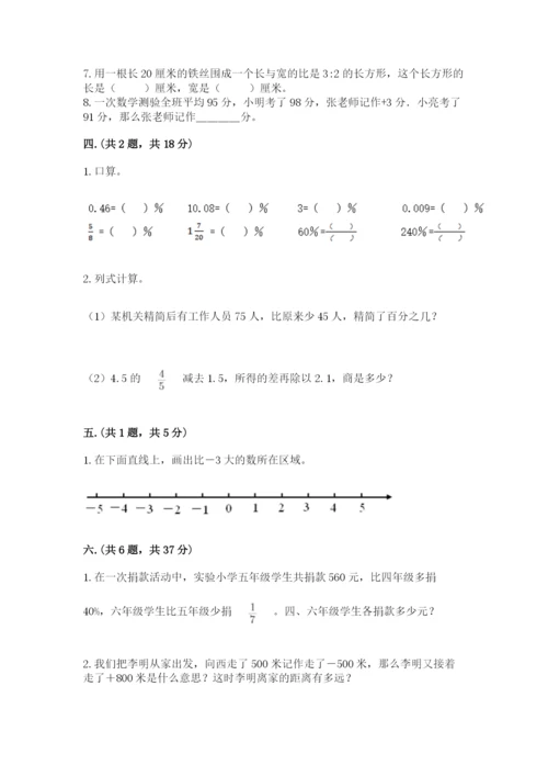 小学六年级数学毕业试题（夺分金卷）.docx