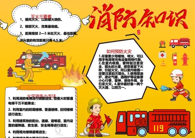消防知识Word小报