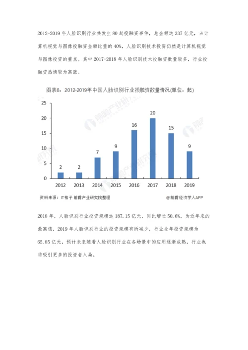 中国人脸识别行业市场分析市场竞争较为激烈-行业投融资热情较为高涨.docx