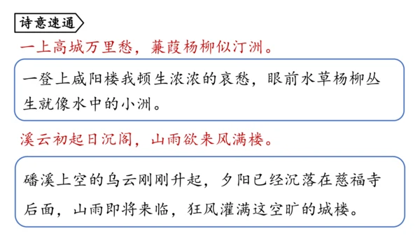 部编版九年级语文上册  第六单元 课外古诗词诵读（二）课件(共67张PPT)