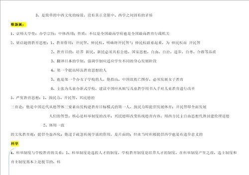 教育史总结背诵版