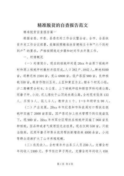 精准脱贫的自查报告范文.docx