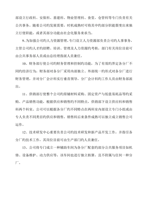 公司组织机构设计专题方案.docx