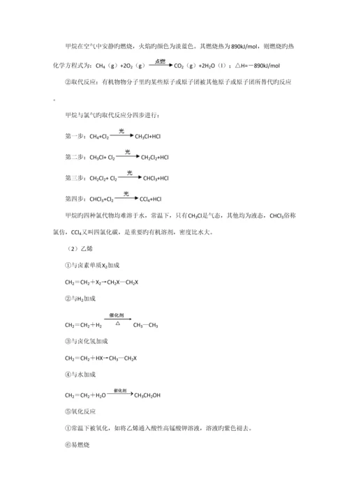 2023年新版高中化学选修知识点总结烃和卤代烃.docx