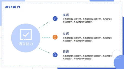 蓝色扁平波点岗位竞聘个人简历PPT模板