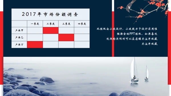 日式浮世绘神奈川冲浪里主题通用PPT模版