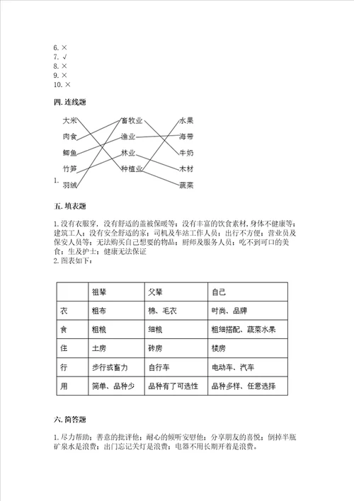 部编版小学四年级下册道德与法治期末测试卷全优