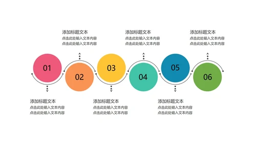 一键改色通用发展史关系图PPT模板