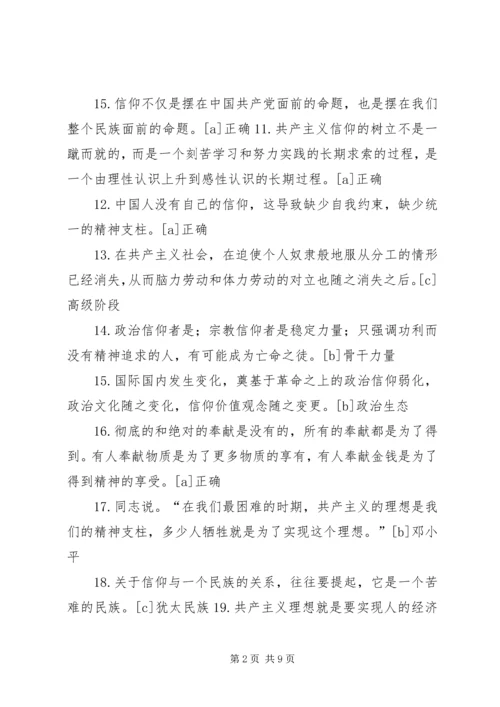 共产主义的信仰问卷调查 (3).docx
