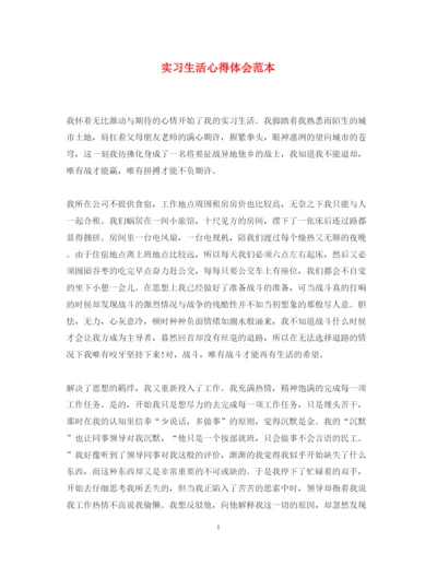 精编实习生活心得体会范本.docx