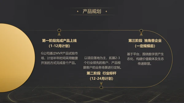 黑金质感项目战略商业计划书通用PPT模板