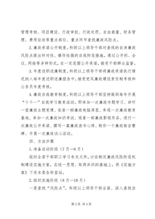 计生局廉政机制建设方案.docx