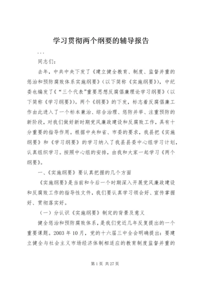 学习贯彻两个纲要的辅导报告 (4).docx