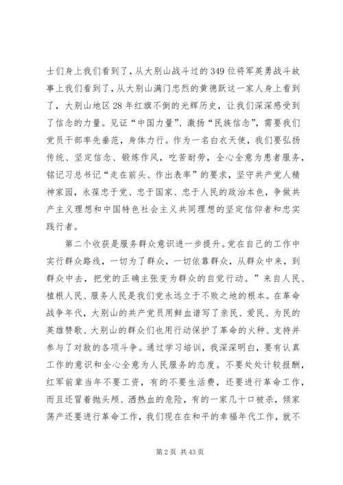 大别山红色教育基地党性教育心得体会（20篇）.docx