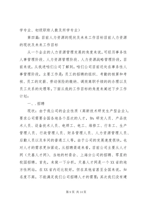 关于人力资源中心工作的现状及建议.docx