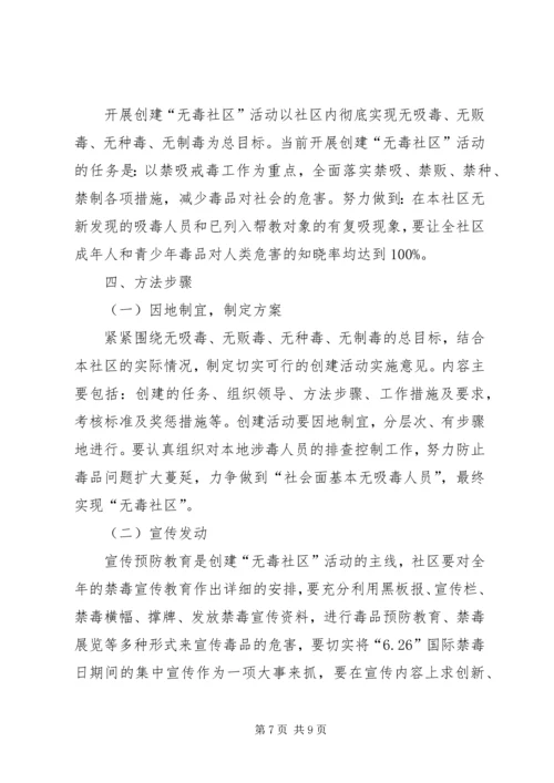 社区禁毒工作计划范文.docx