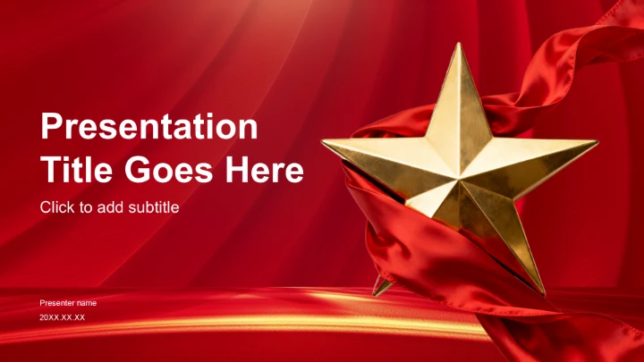 红色党政风党政机关通用主题PPT主题