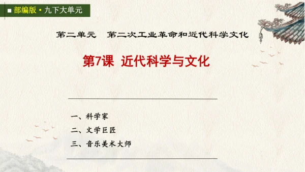 第7课 近代科学与文化 大单元课件