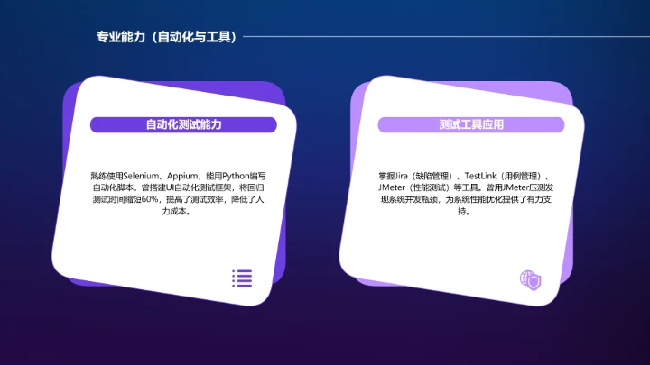 蓝色软件工程专业大学生求职个人能力综合展示职业生涯规划PPT模版