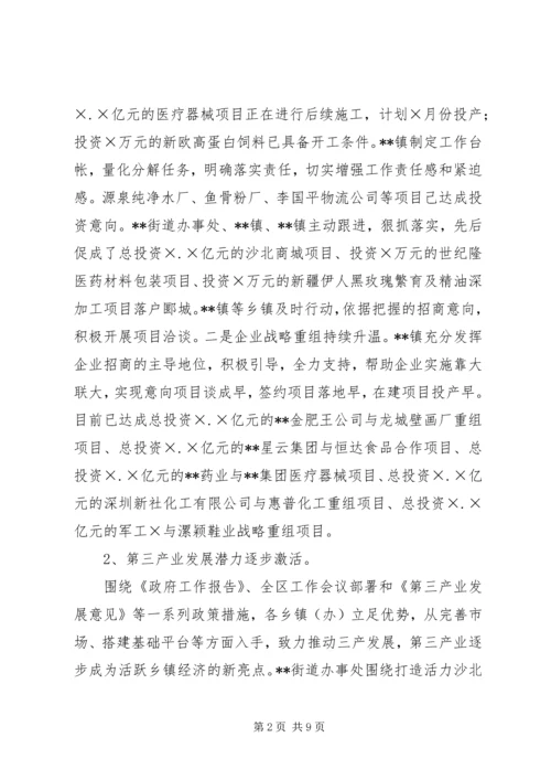 乡镇第一季度重点工作推进情况核查汇报稿.docx