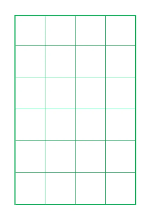 绿色口字格书法字帖纸4X6