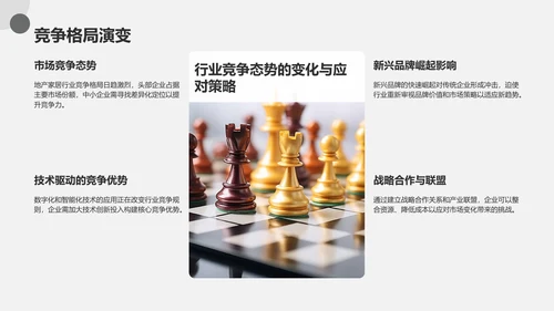 灰色商务风地产家居季度总结PPT模板