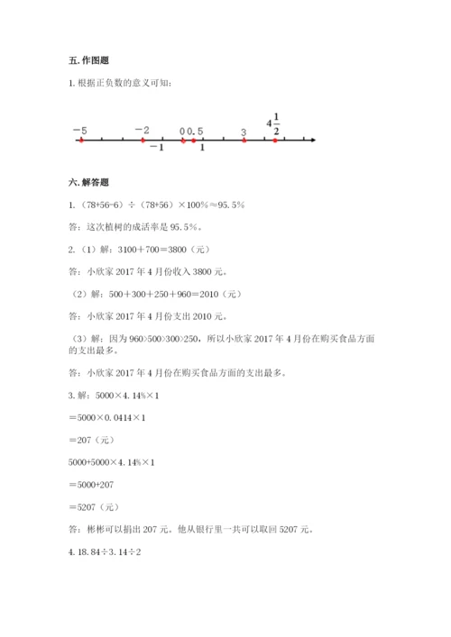 六年级下册数学期末测试卷附参考答案【巩固】.docx