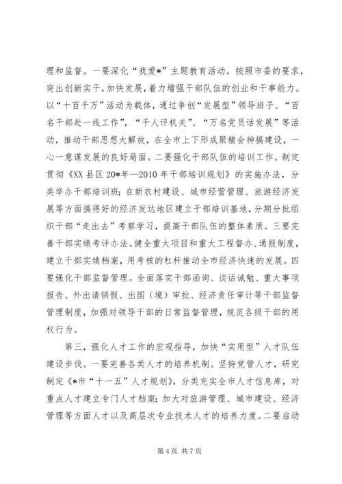 市组织工作总结安排意见.docx