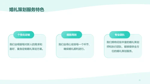 绿色商务现代婚礼前期策划市场营销PPT模板