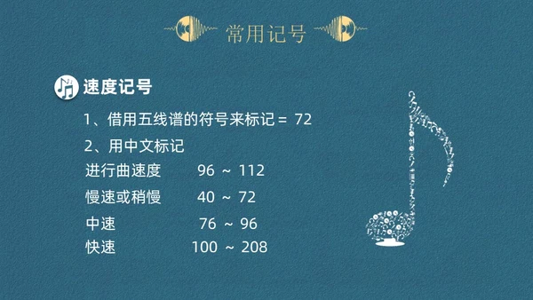 蓝色简约认识简谱说课课件PPT模板
