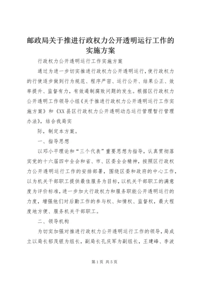 邮政局关于推进行政权力公开透明运行工作的实施方案_1 (2).docx