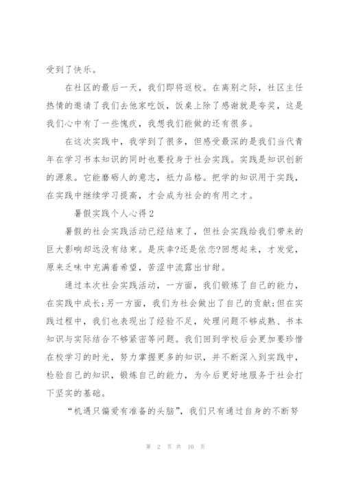 暑假实践个人心得5篇.docx