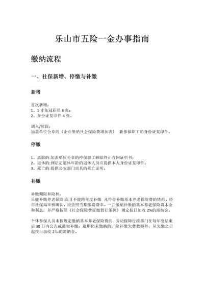 乐山市五险一金办事指南.docx