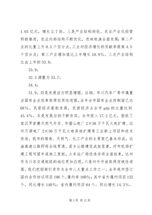 在达州籍在外知名人士恳谈会上的讲话.docx