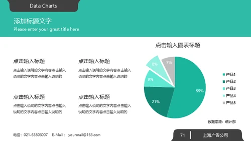 绿色系大气欧美商务风企业宣传通用PPT模板