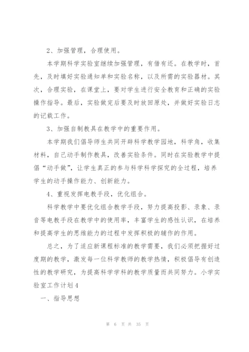 小学实验室工作计划15篇.docx