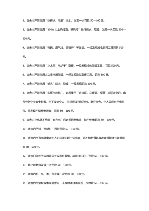 工地宿舍管理制度.docx