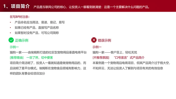 商业计划书自查手册ppt模板