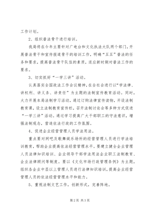 文化局二00六年普法工作计划 (4).docx