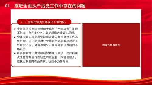 2024年检察院从严治党工作报告汇报PPT课件