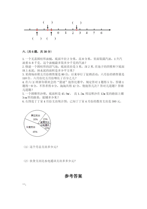 人教版六年级数学下学期期末测试题精品（易错题）.docx